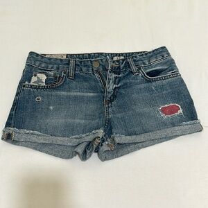 POLO RALH LAUREN DENIM SHORT FIVE  POCKETS BLUE 2”INSEAM WOMEN SIZE  14